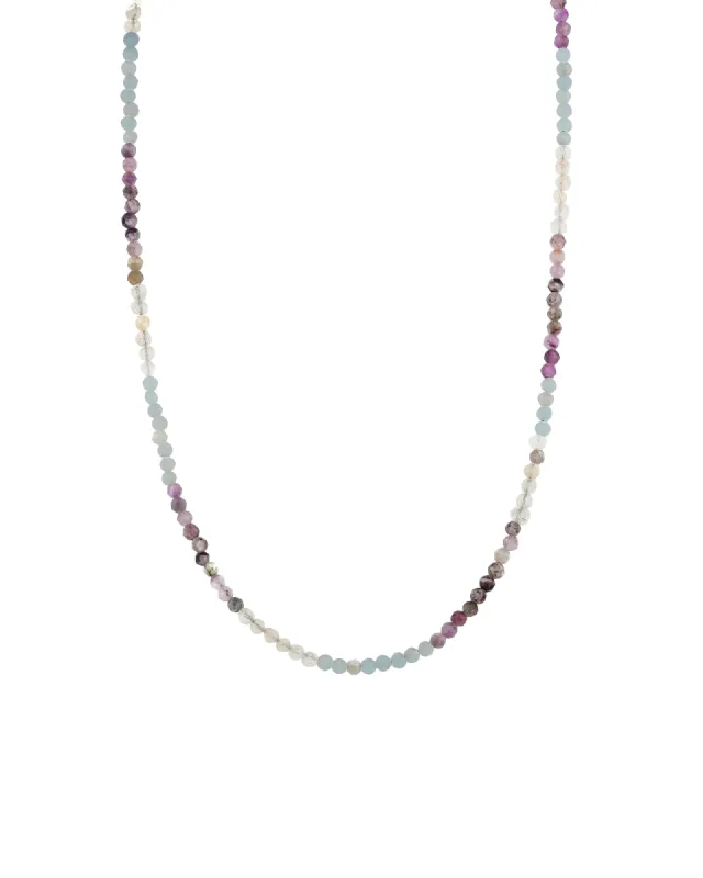 Purple Mix Stone Necklace | 3mm sold by Blue Ruby