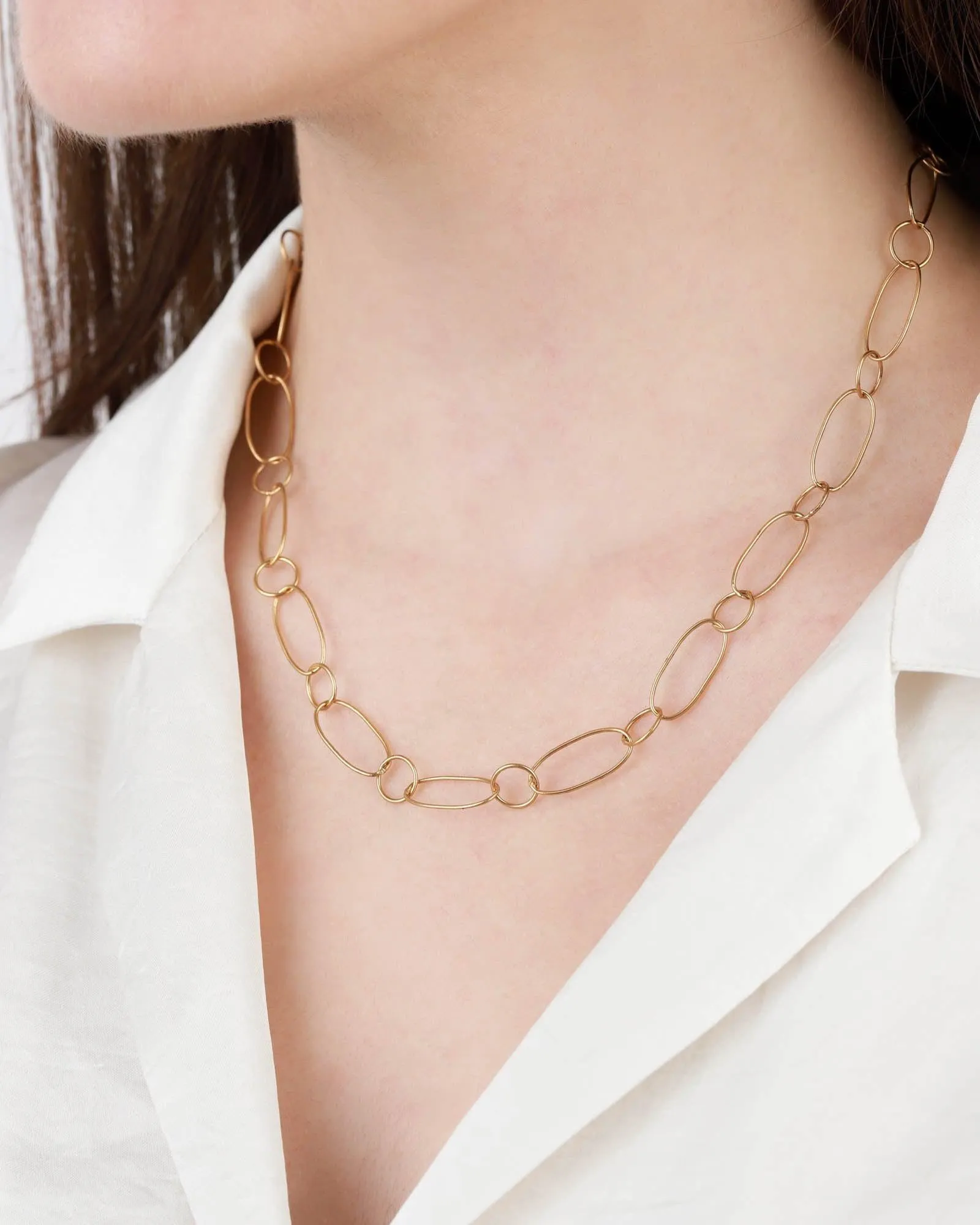 Oval Round Link Necklace sold by Blue Ruby product image thumbnail 2