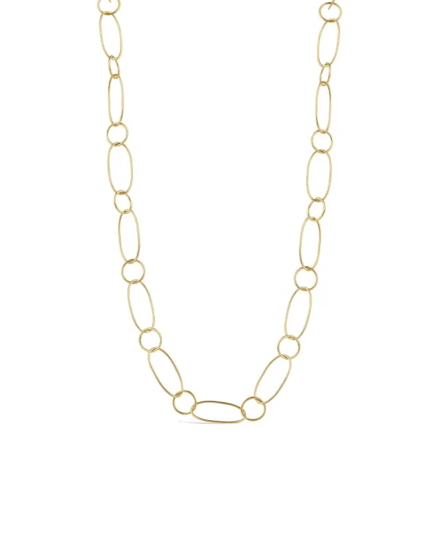 Oval Round Link Necklace sold by Blue Ruby