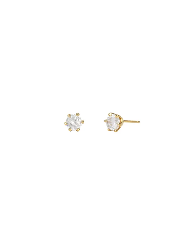 Prong 7mm CZ Studs sold by Blue Ruby