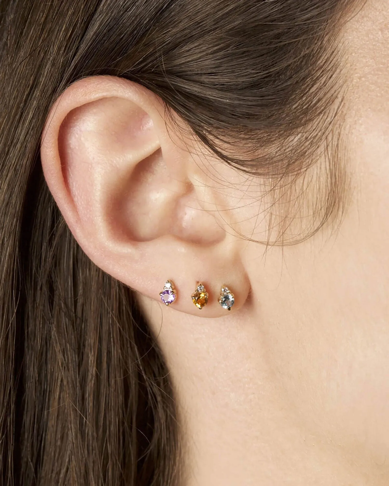 Birthstone Studs | March sold by Blue Ruby product image thumbnail 3