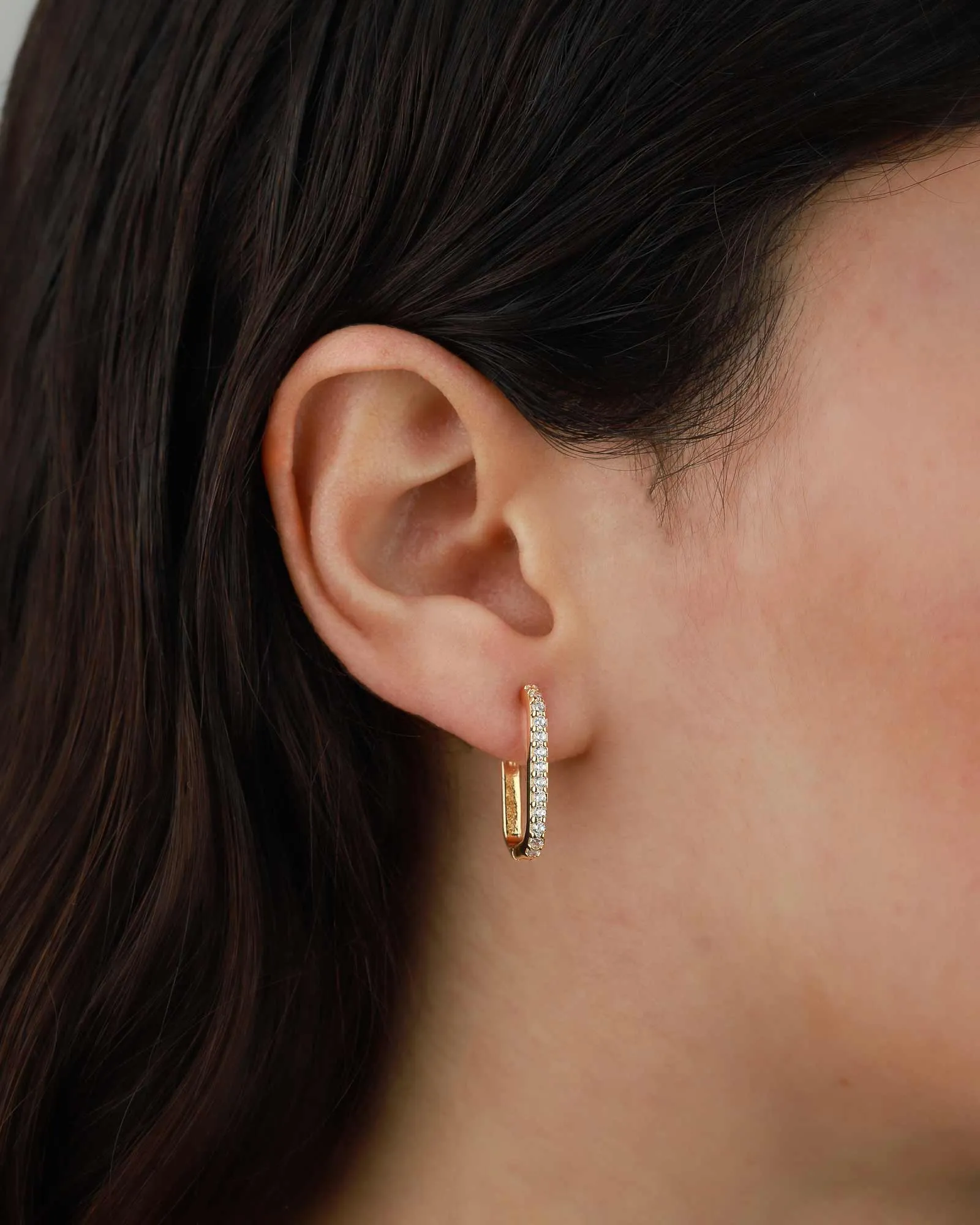 Pavé Rectangular Huggies sold by Blue Ruby product image thumbnail 2