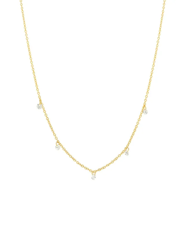 5 Floating CZ Necklace sold by Blue Ruby
