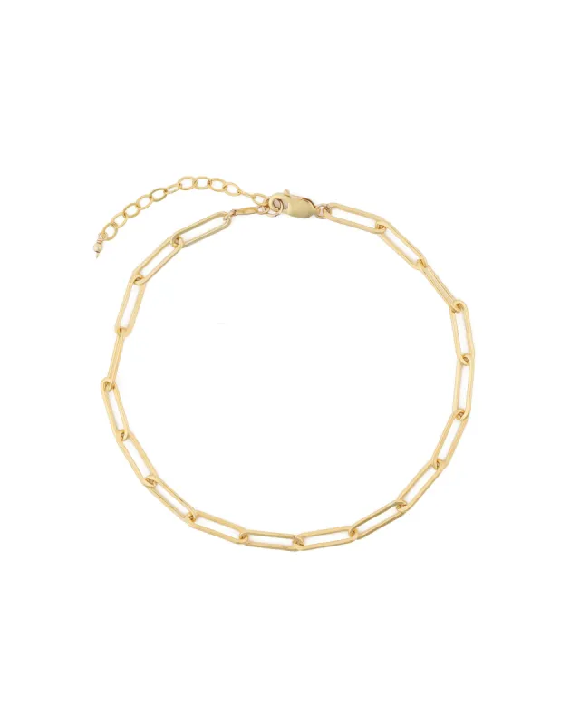 Paperclip Chain Anklet | Large sold by Blue Ruby