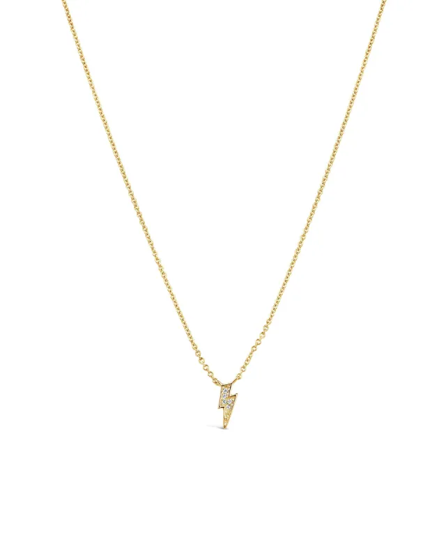 Pavé Bolt Necklace sold by Blue Ruby