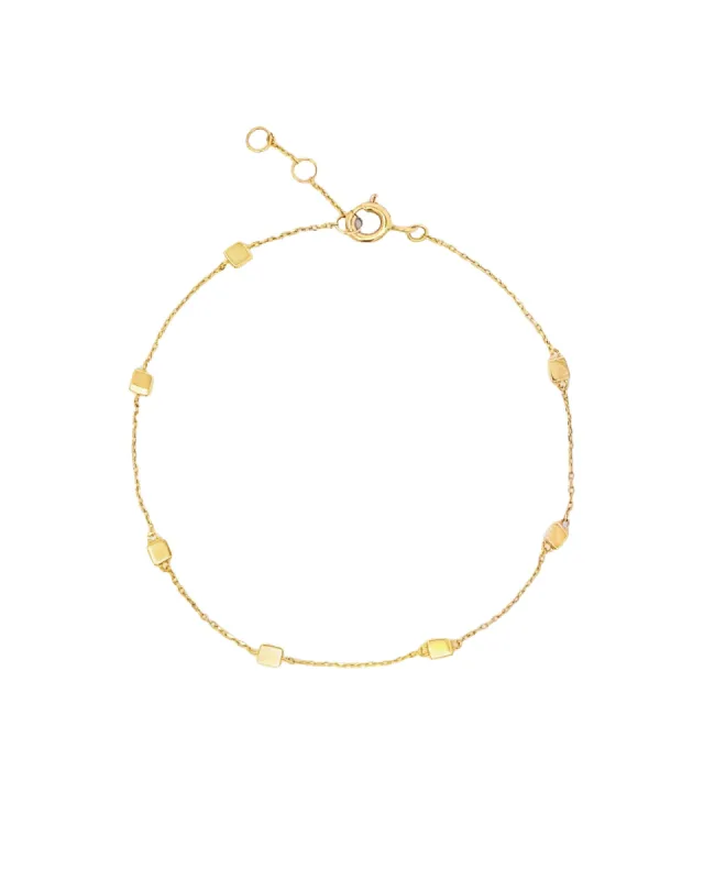 Square Beaded Chain Bracelet sold by Blue Ruby