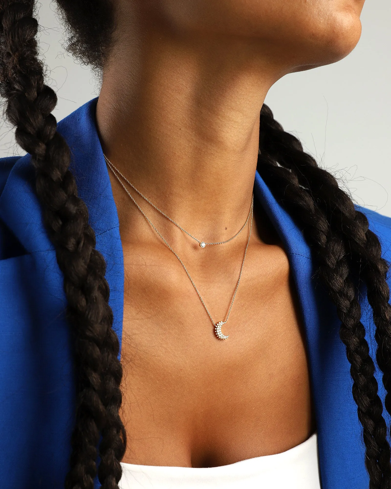 Pavé Moon Necklace sold by Blue Ruby product image thumbnail 2