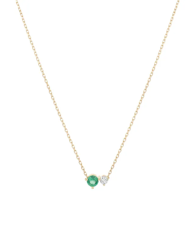 Diamond Emerald Amigos Necklace sold by Blue Ruby