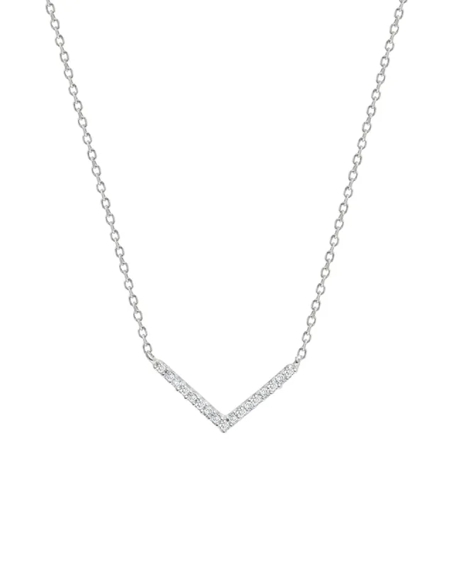 Tiny Pavé V Chevron Necklace sold by Blue Ruby