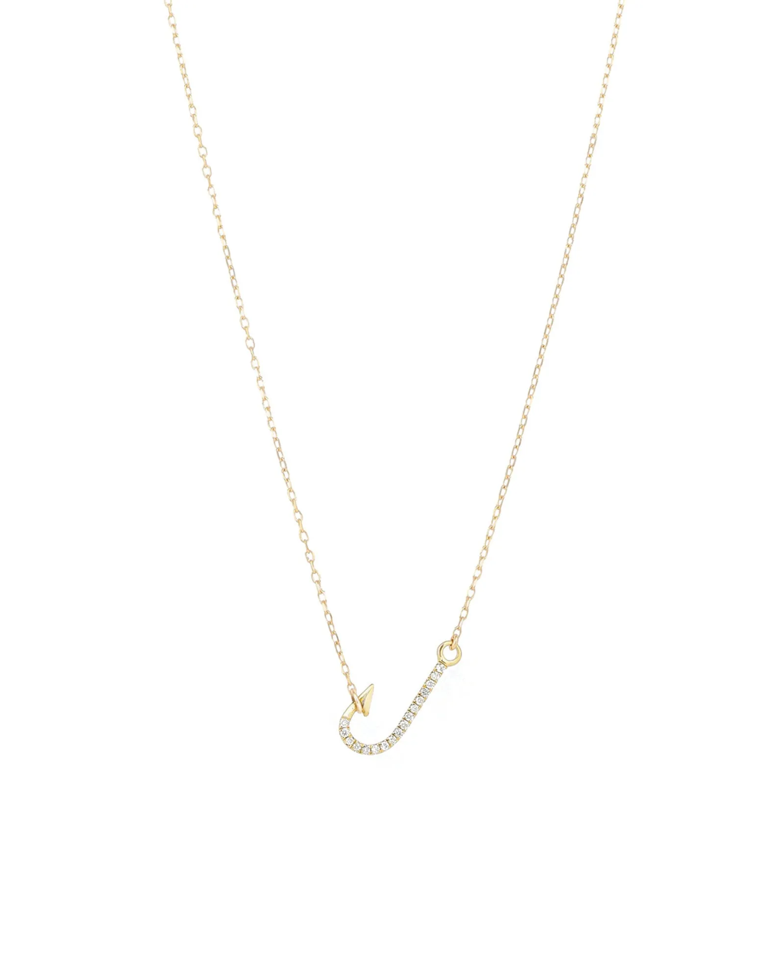 Fish Hook Pavé Necklace sold by Blue Ruby