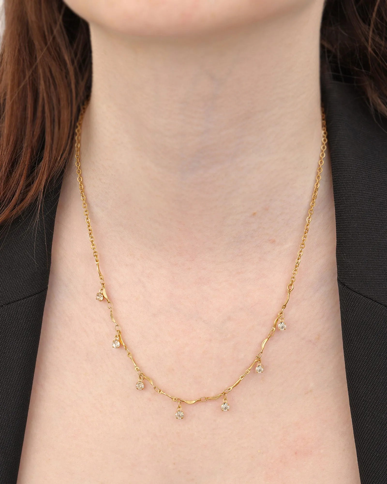 Tiny Crystal Drop Necklace sold by Blue Ruby product image thumbnail 2