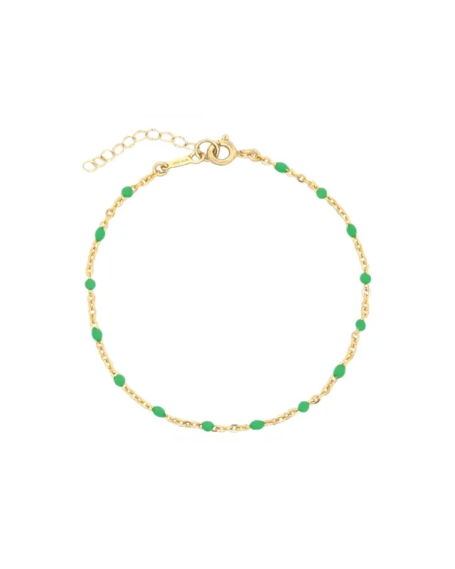 Enamel Beaded Chain Bracelet sold by Blue Ruby