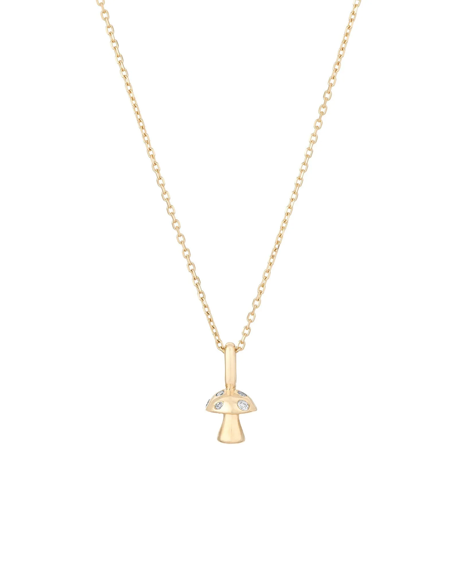 Enchanted Diamond Mushroom Necklace sold by Blue Ruby