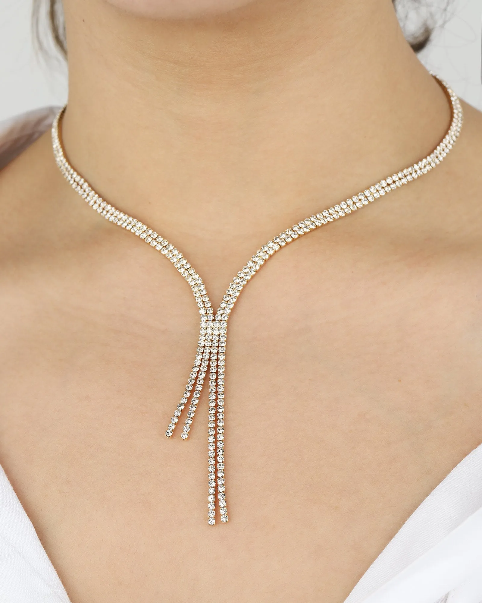 2 Row Crystal Lariat sold by Blue Ruby product image thumbnail 2