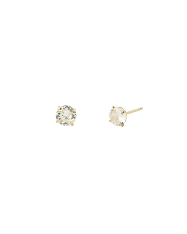 Round CZ 5mm Studs sold by Blue Ruby