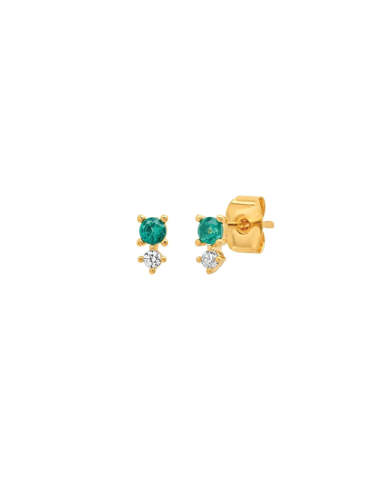 Double Emerald CZ Stud sold by Blue Ruby product image thumbnail 3