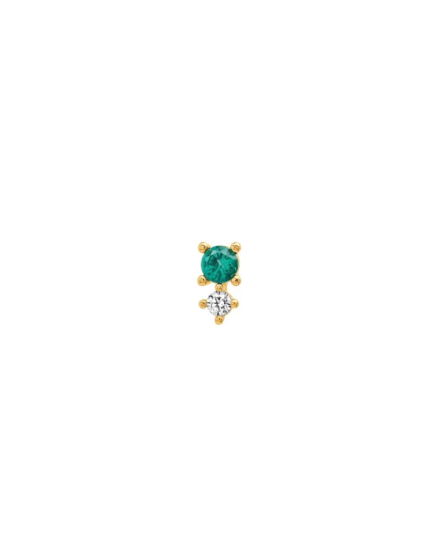 Double Emerald CZ Stud sold by Blue Ruby