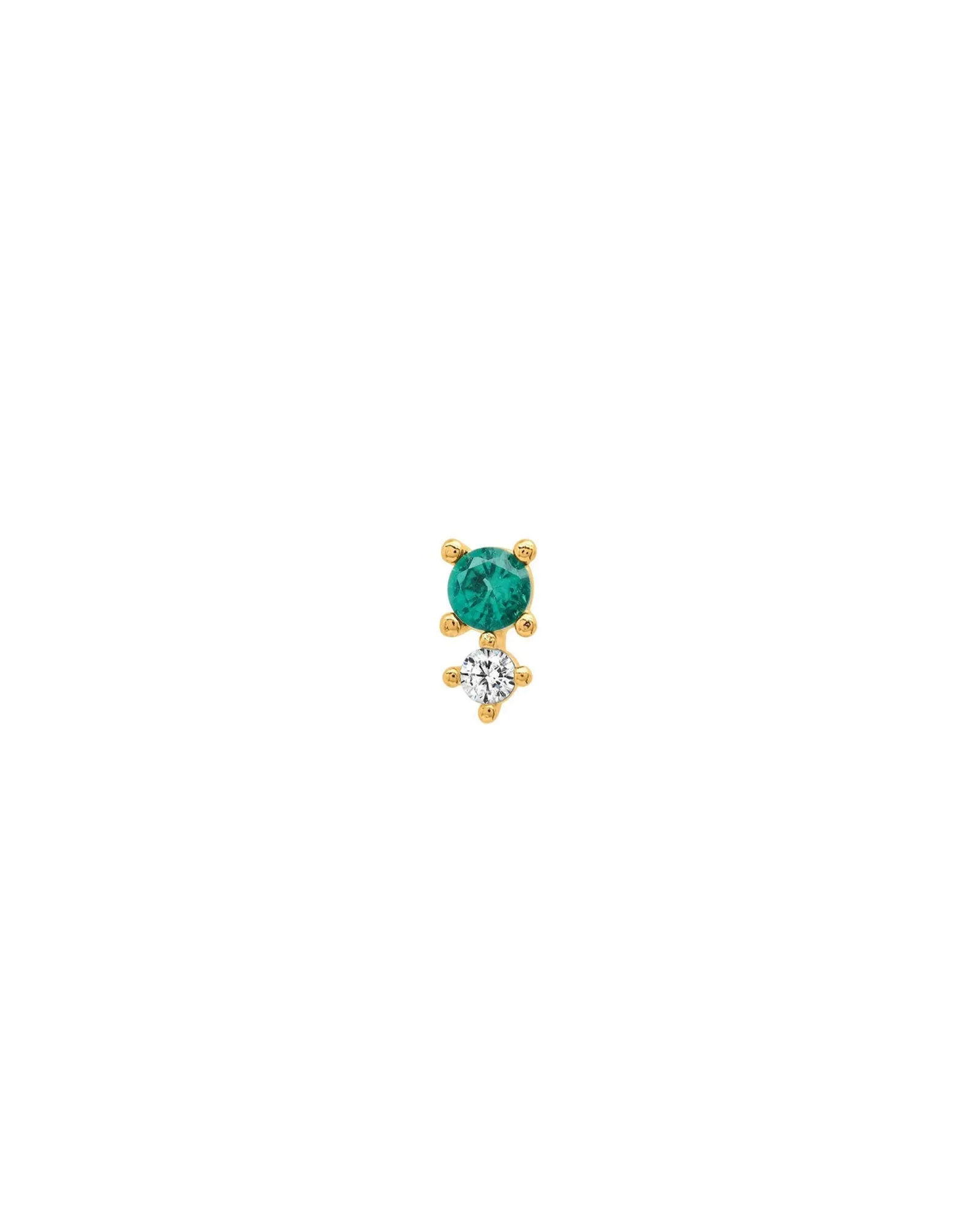 Double Emerald CZ Stud sold by Blue Ruby