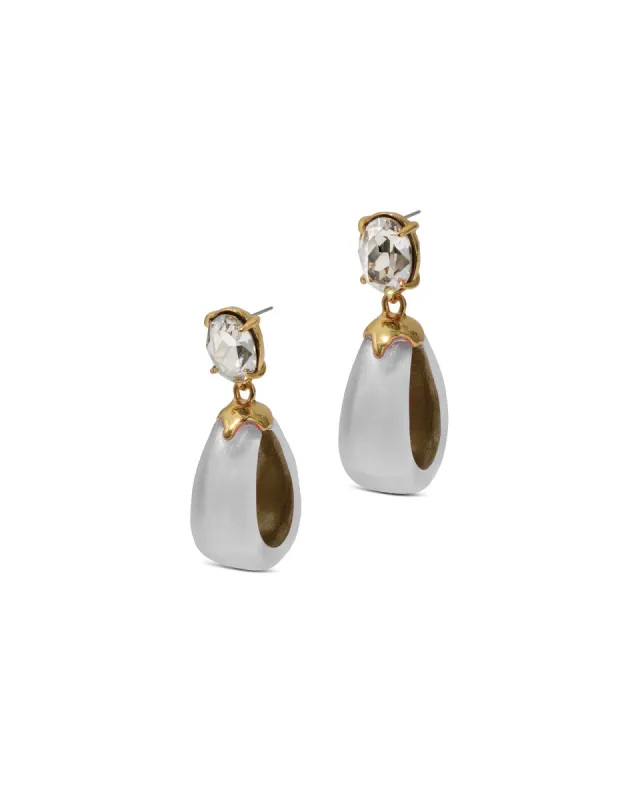 Bonbon Crystal Lucite Small 
Teardrop Hoop Earrings sold by Blue Ruby