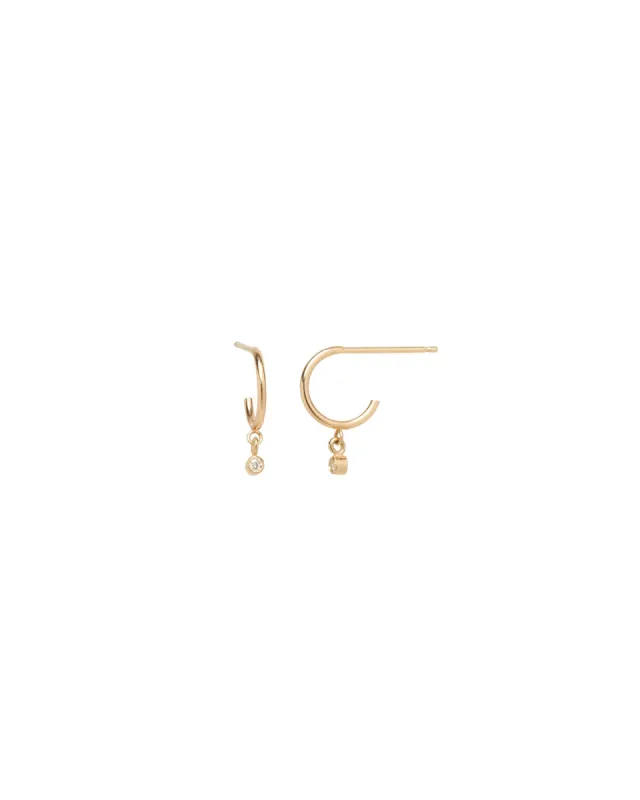Diamond Drop Hoops sold by Blue Ruby