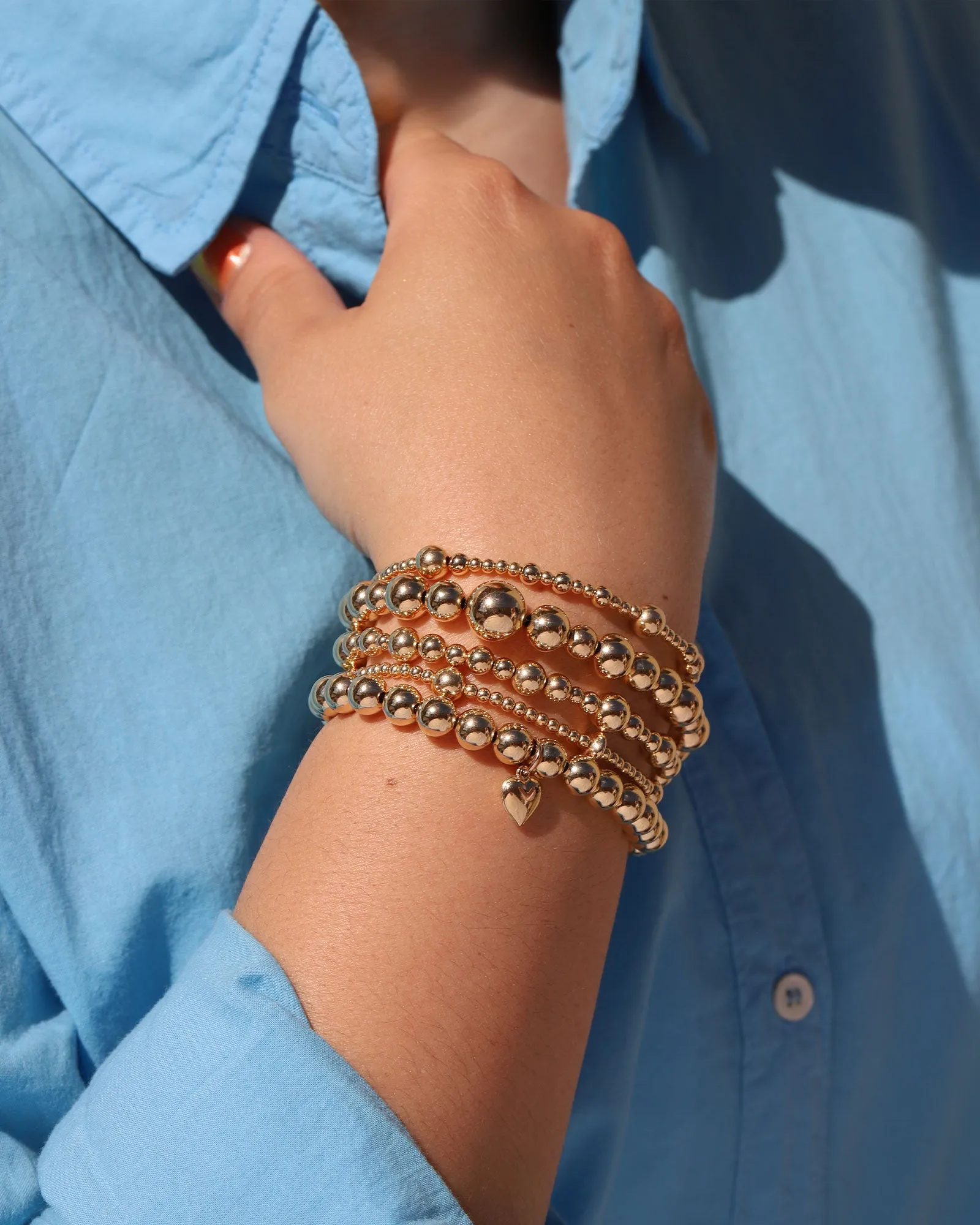 Mixed Shape Beaded Bracelet | 2.5mm sold by Blue Ruby product image thumbnail 3