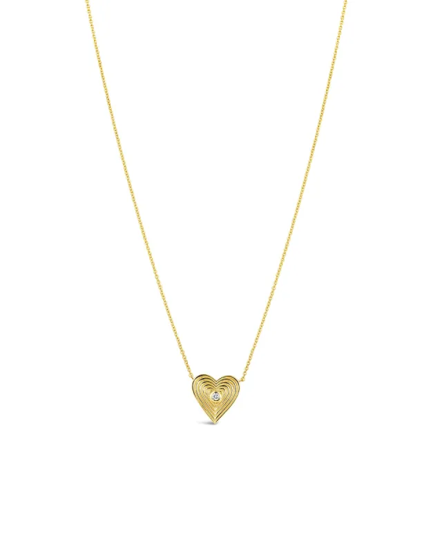 Line Heart Necklace sold by Blue Ruby