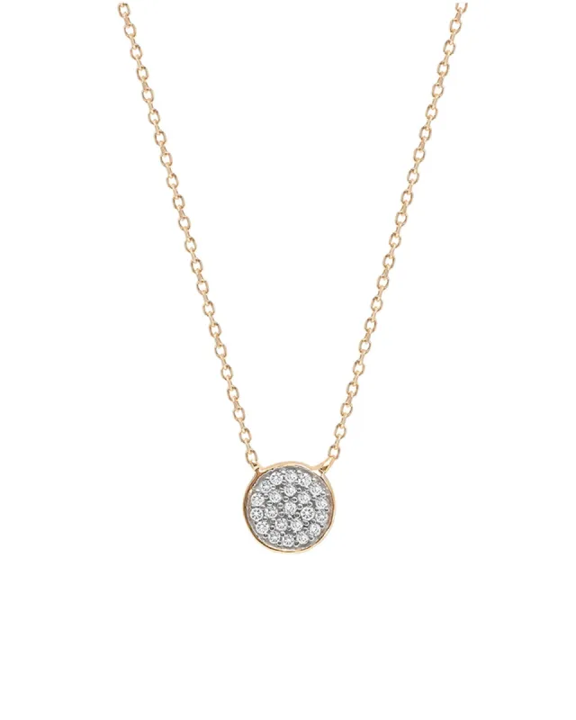 Pavé Disc Necklace sold by Blue Ruby
