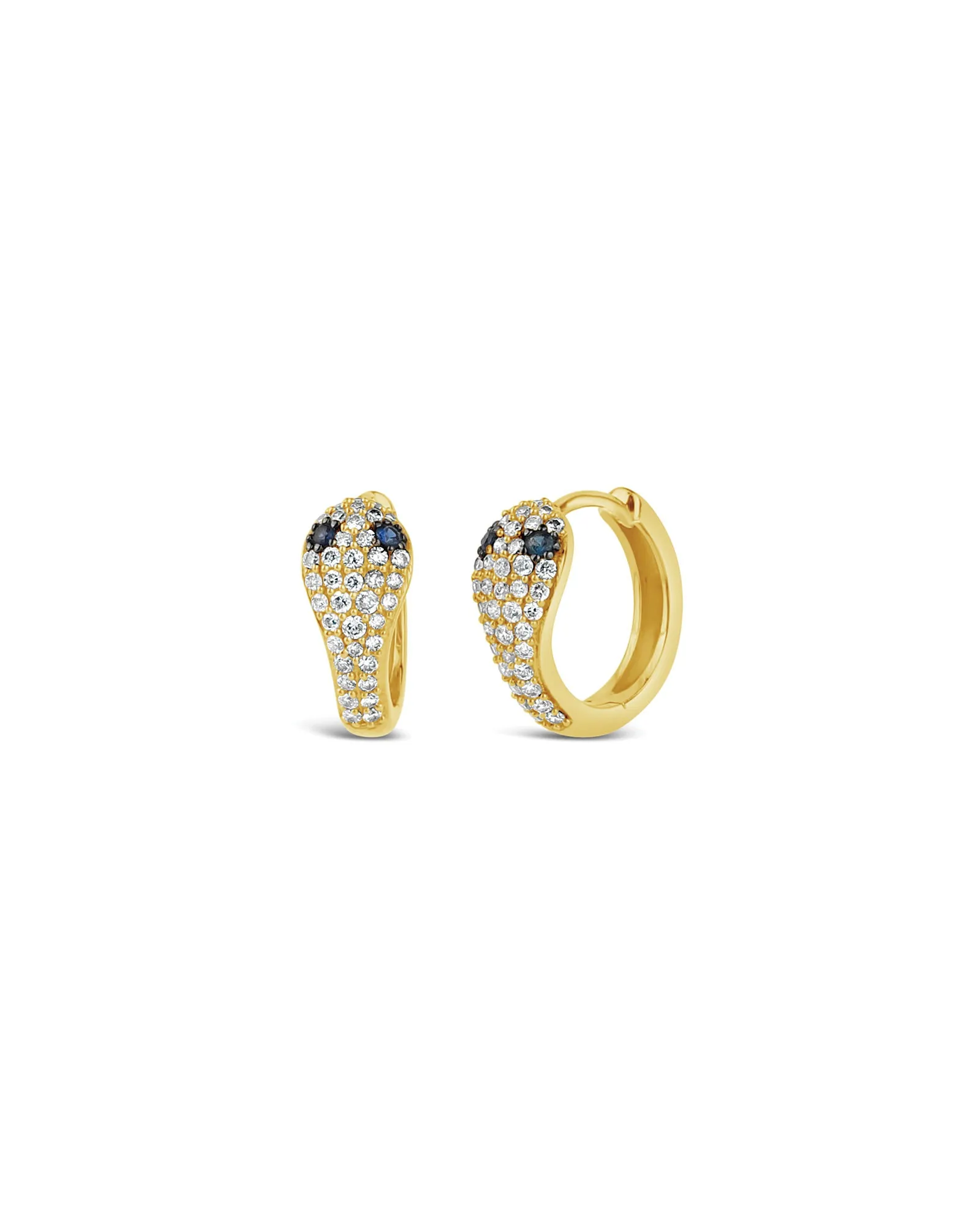 Snake Pavé Huggies | 13mm sold by Blue Ruby