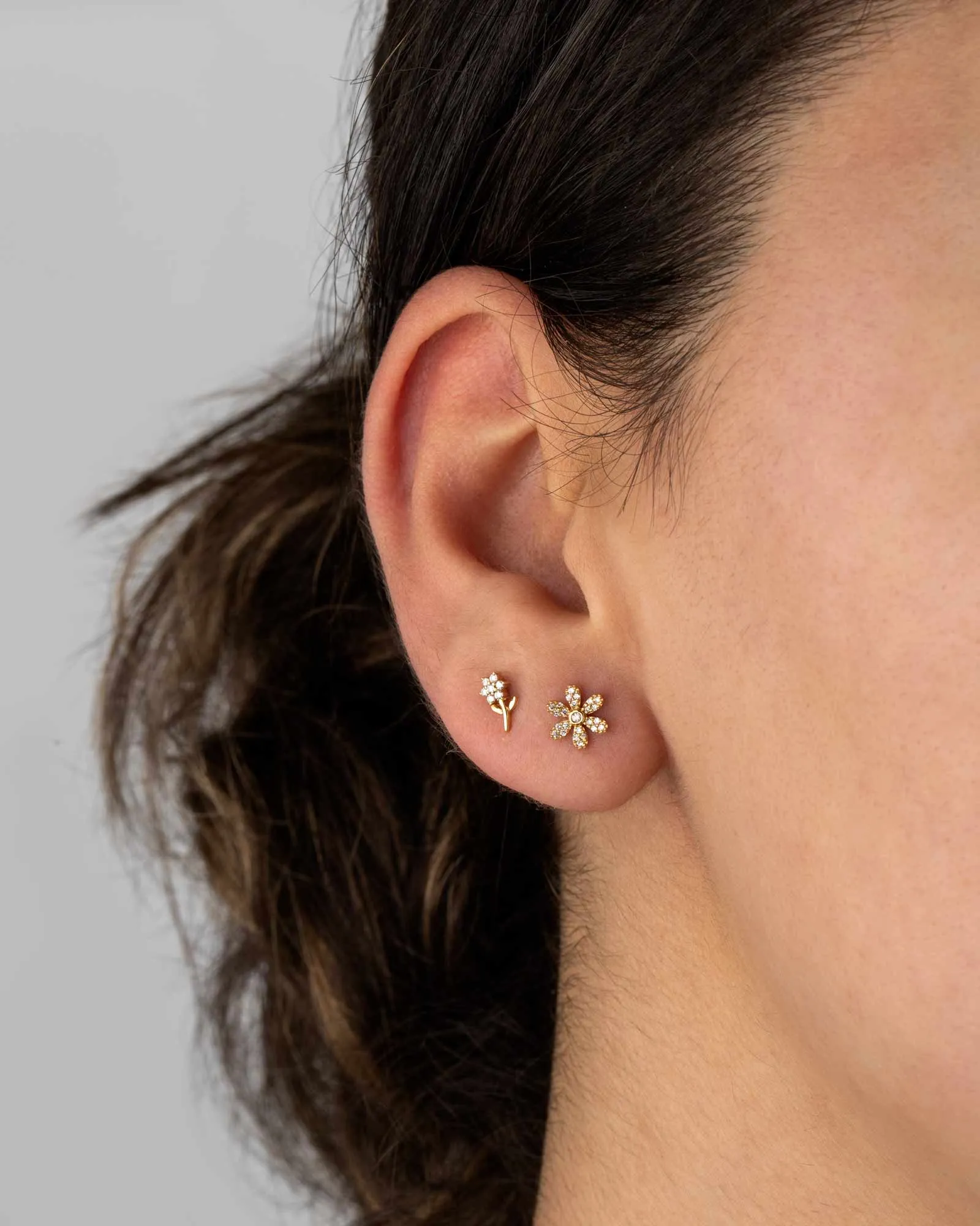 Tiny Daisy Pavé Studs sold by Blue Ruby product image thumbnail 3