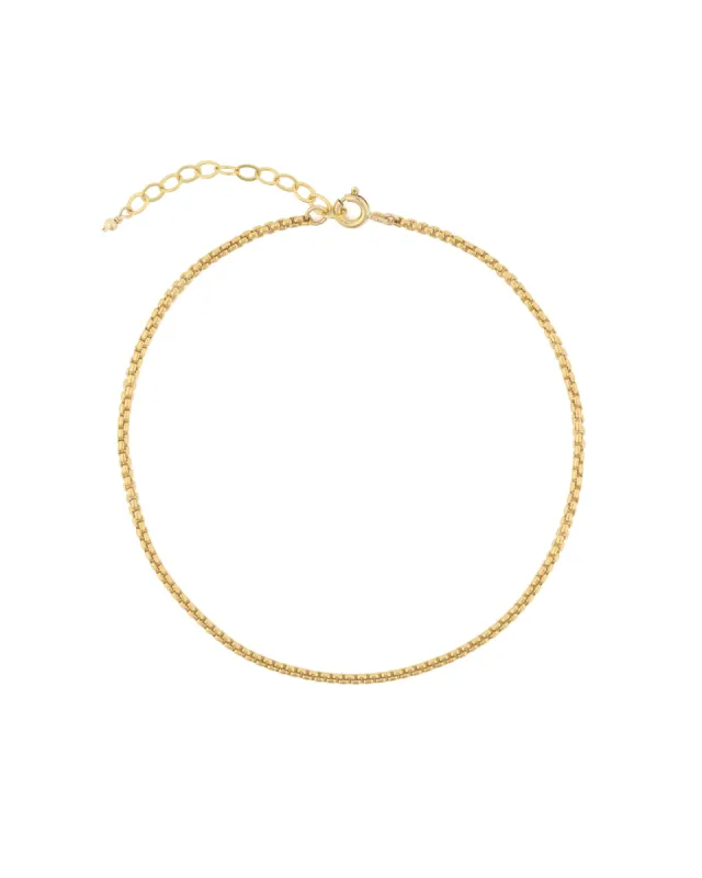 Venetian Box Chain Anklet sold by Blue Ruby