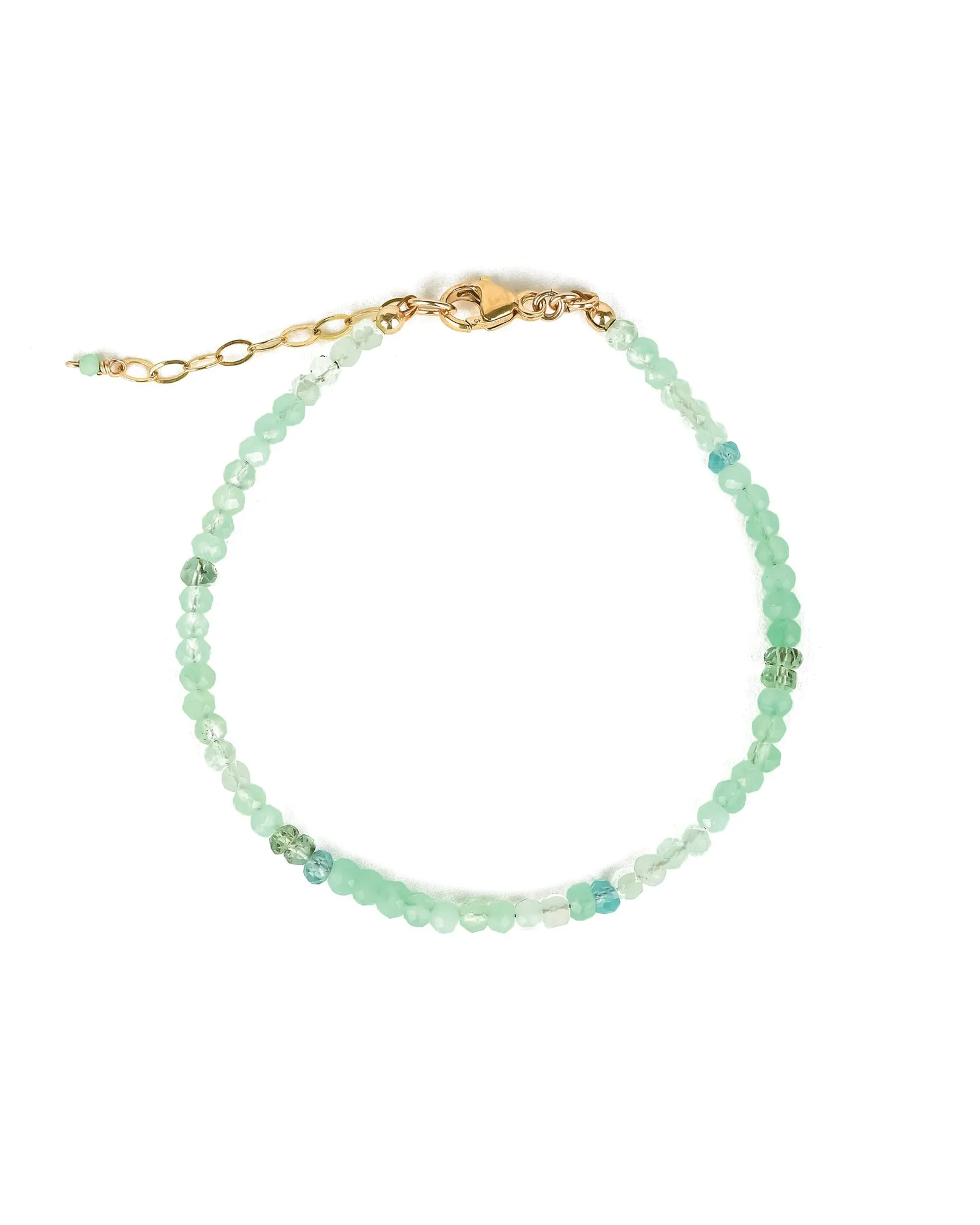 Green Mix Stone Bracelet | 3mm sold by Blue Ruby