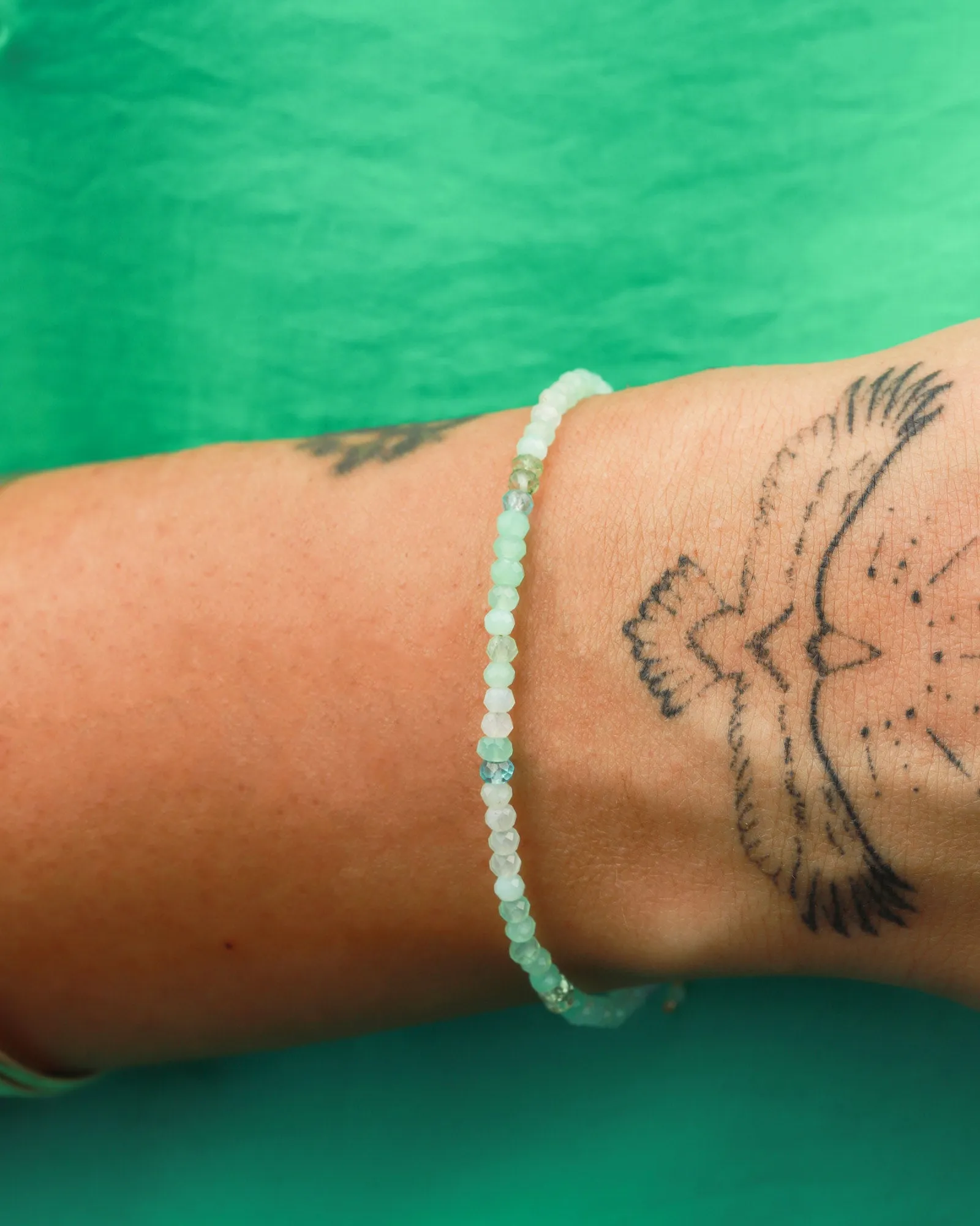 Green Mix Stone Bracelet | 3mm sold by Blue Ruby product image thumbnail 2