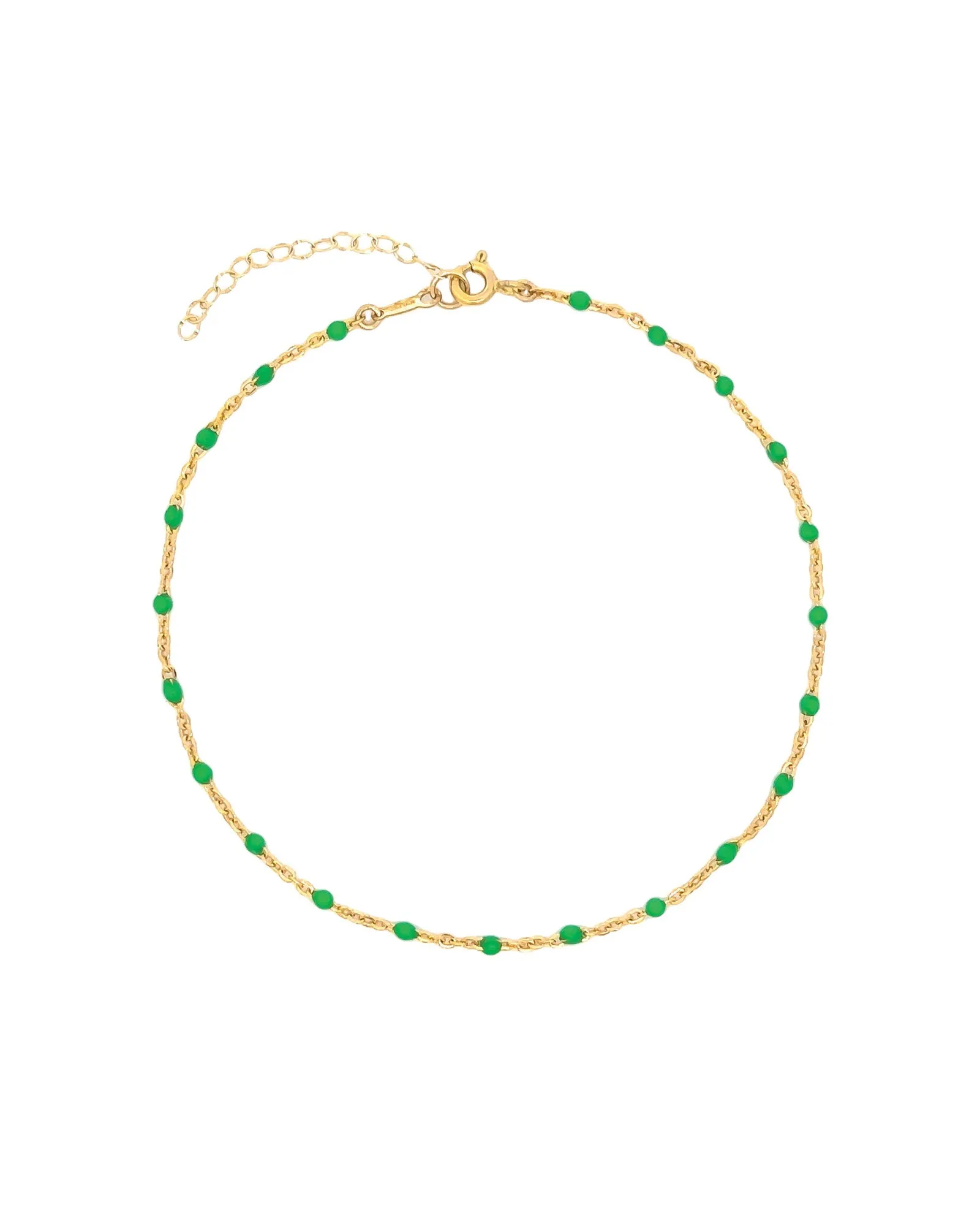 Enamel Beaded Chain Anklet sold by Blue Ruby