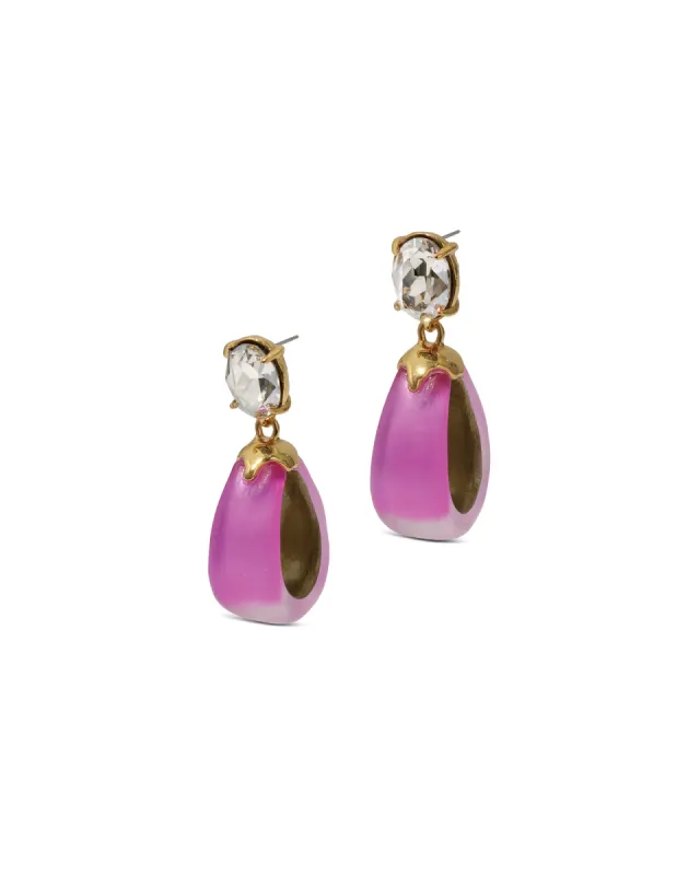 Bonbon Crystal Lucite Small 
Teardrop Hoop Earrings sold by Blue Ruby
