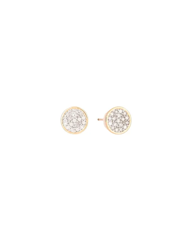 Pavé Disc Studs sold by Blue Ruby