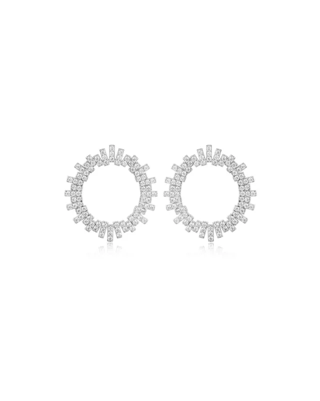 The Pavé Ray Earrings sold by Blue Ruby