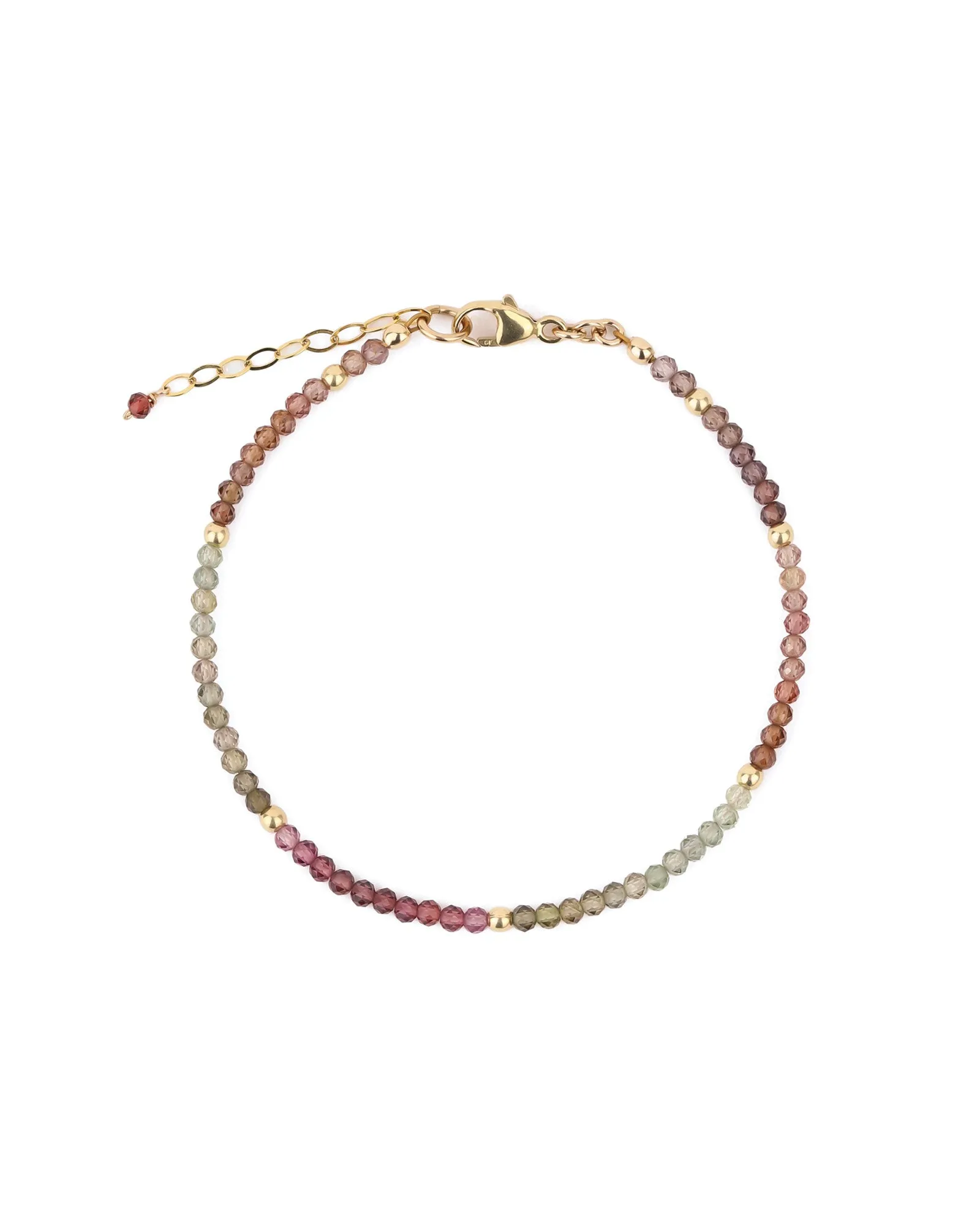 Multi Sapphire Beaded Bracelet | 2.5mm sold by Blue Ruby