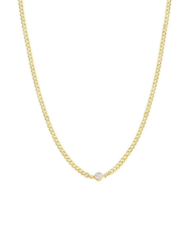 Small Curb CZ Necklace sold by Blue Ruby