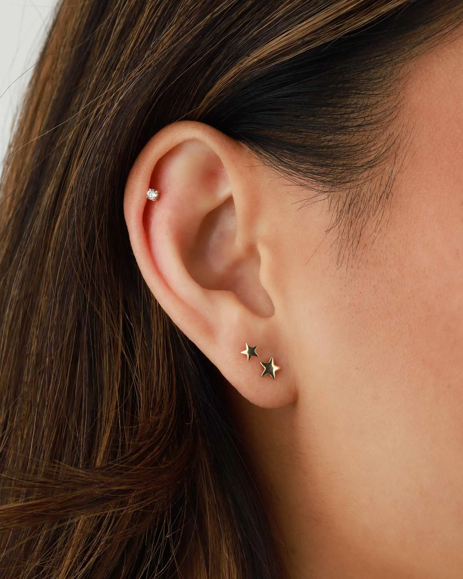 CZ 4 Prong Cartilage Stud | 3mm sold by Blue Ruby product image thumbnail 2