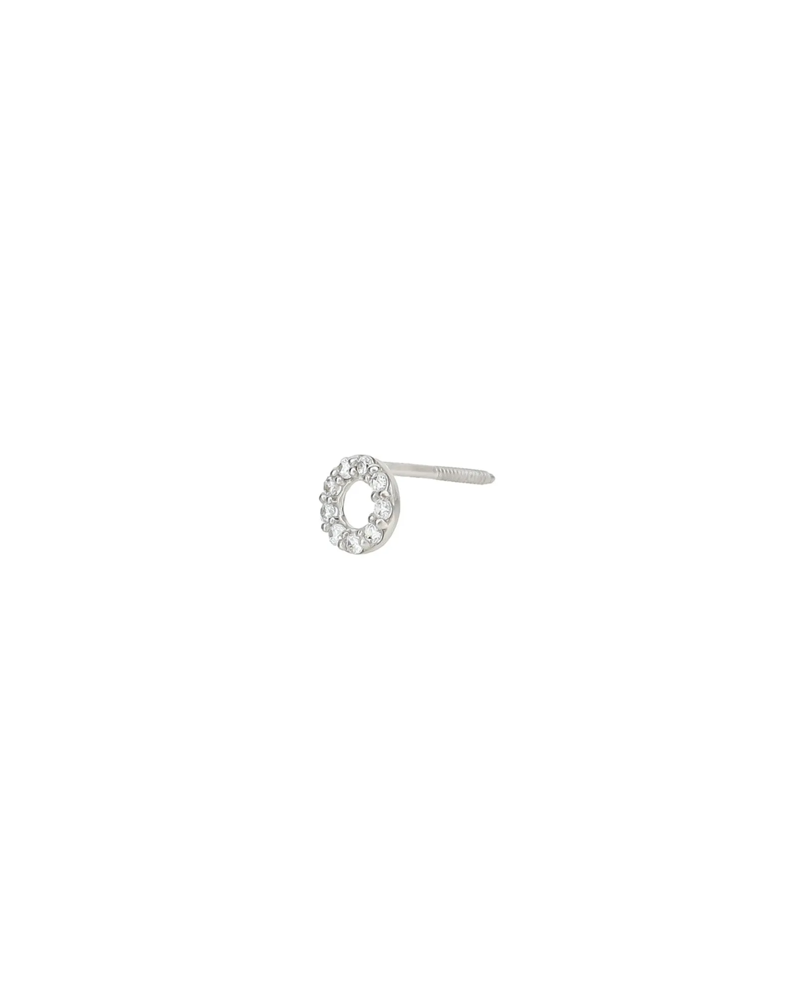 CZ Circle Stud I 4mm sold by Blue Ruby product image thumbnail 3