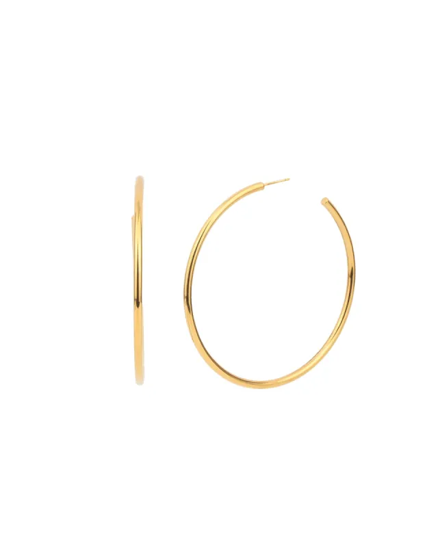 Thin Classic Hoops | 60mm sold by Blue Ruby