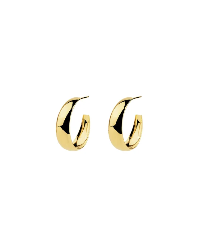 Flat Tapered Hoops I 20mm sold by Blue Ruby