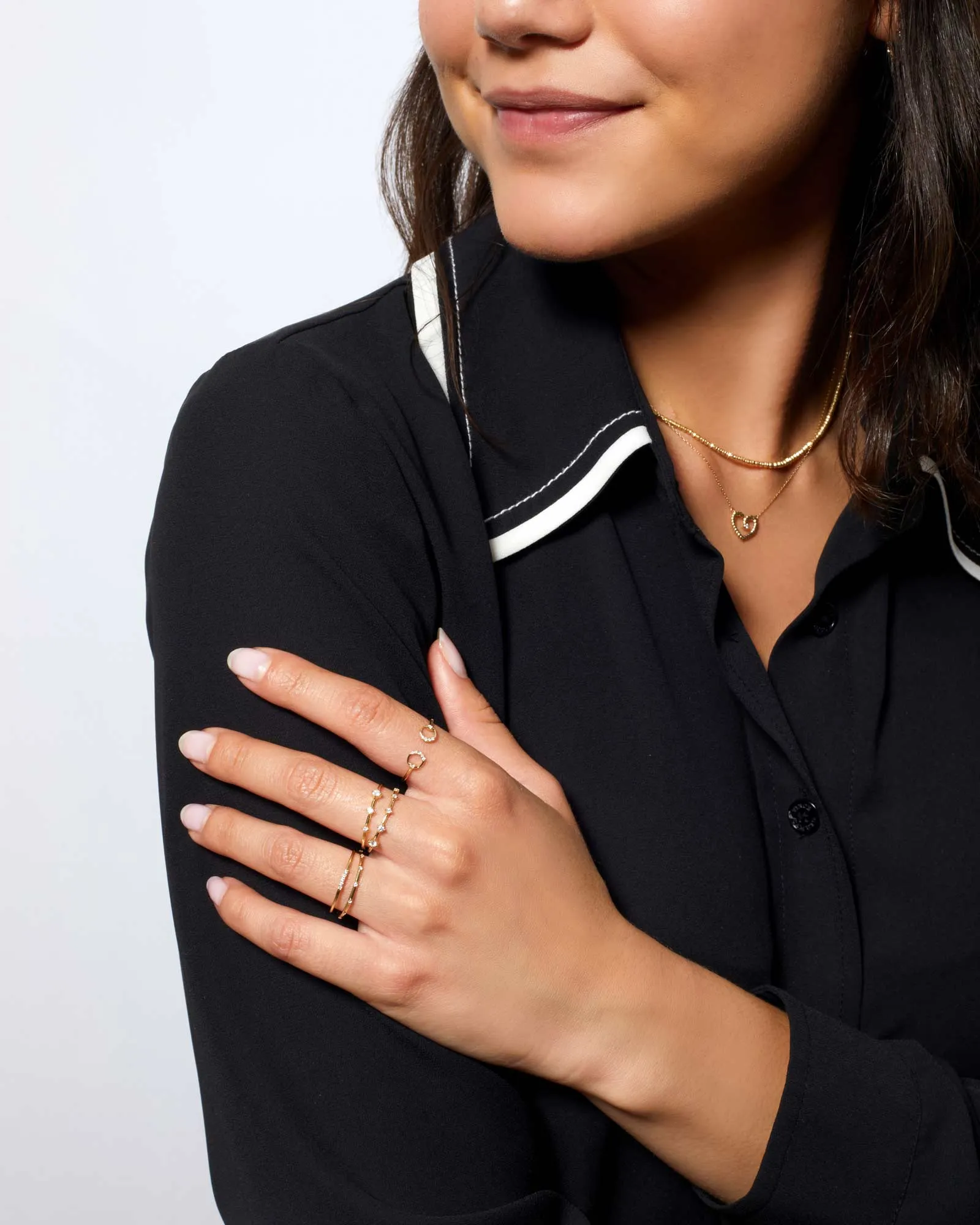 Diamond Dash Stacking Ring sold by Blue Ruby product image thumbnail 2