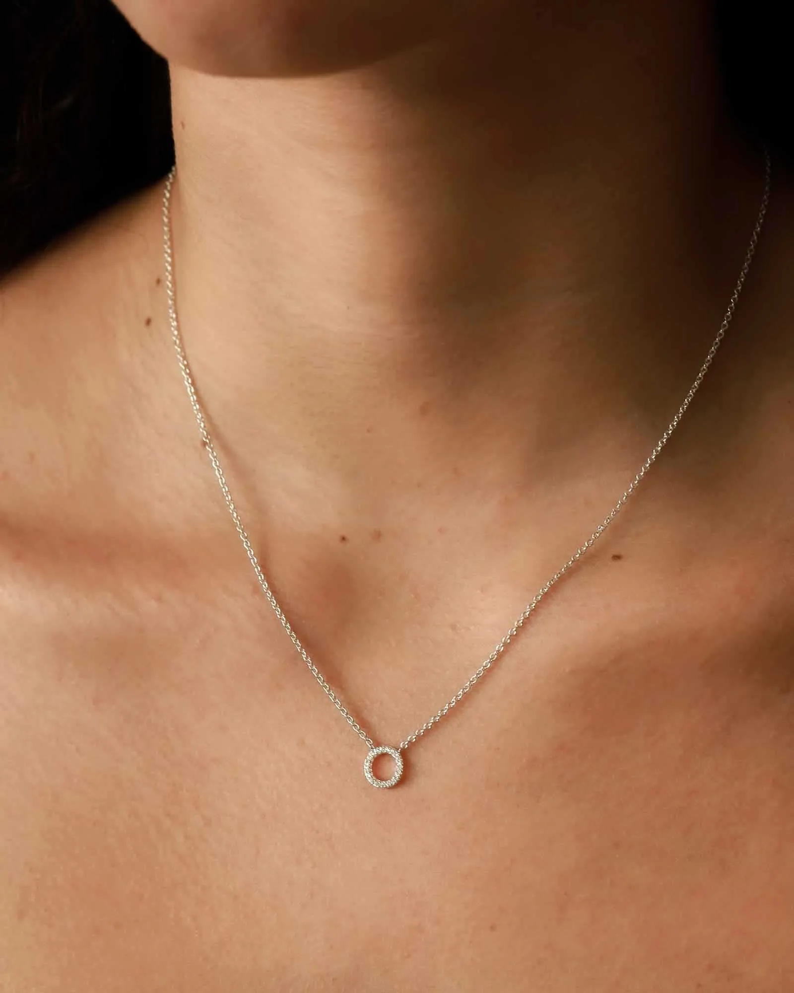 Open Circle Pavé Necklace sold by Blue Ruby product image thumbnail 2