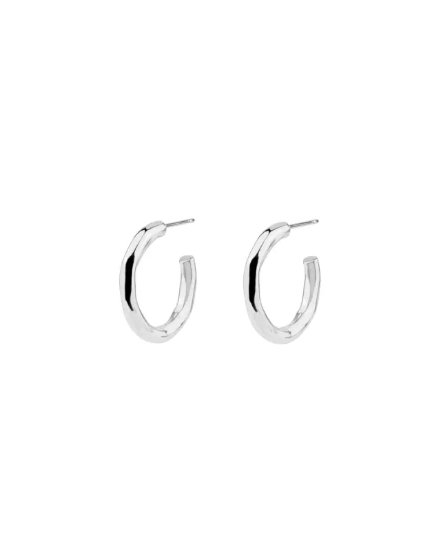 Hammered Thick Hoops I 18mm sold by Blue Ruby