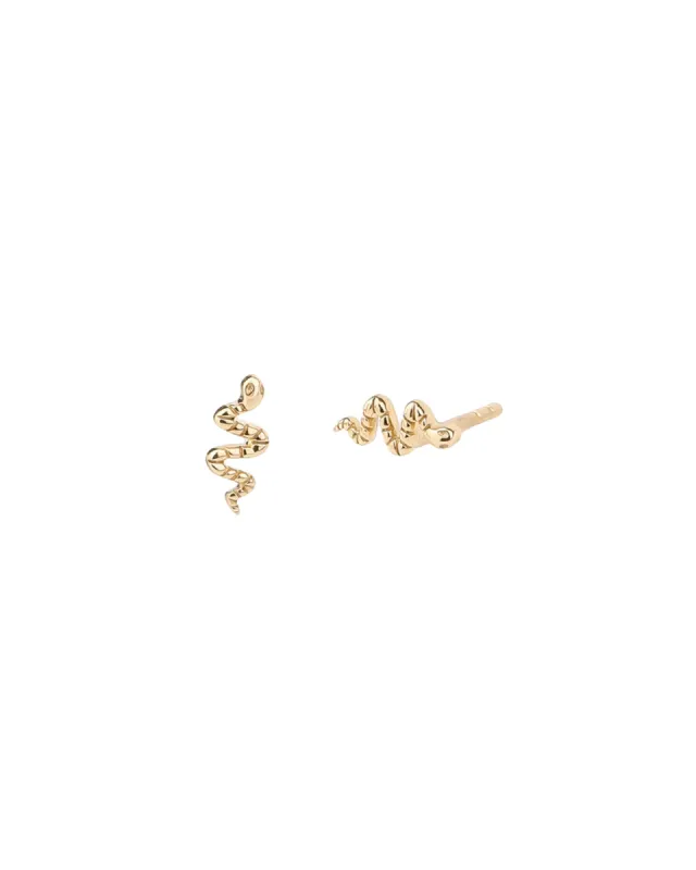 Tiny Snake Studs sold by Blue Ruby
