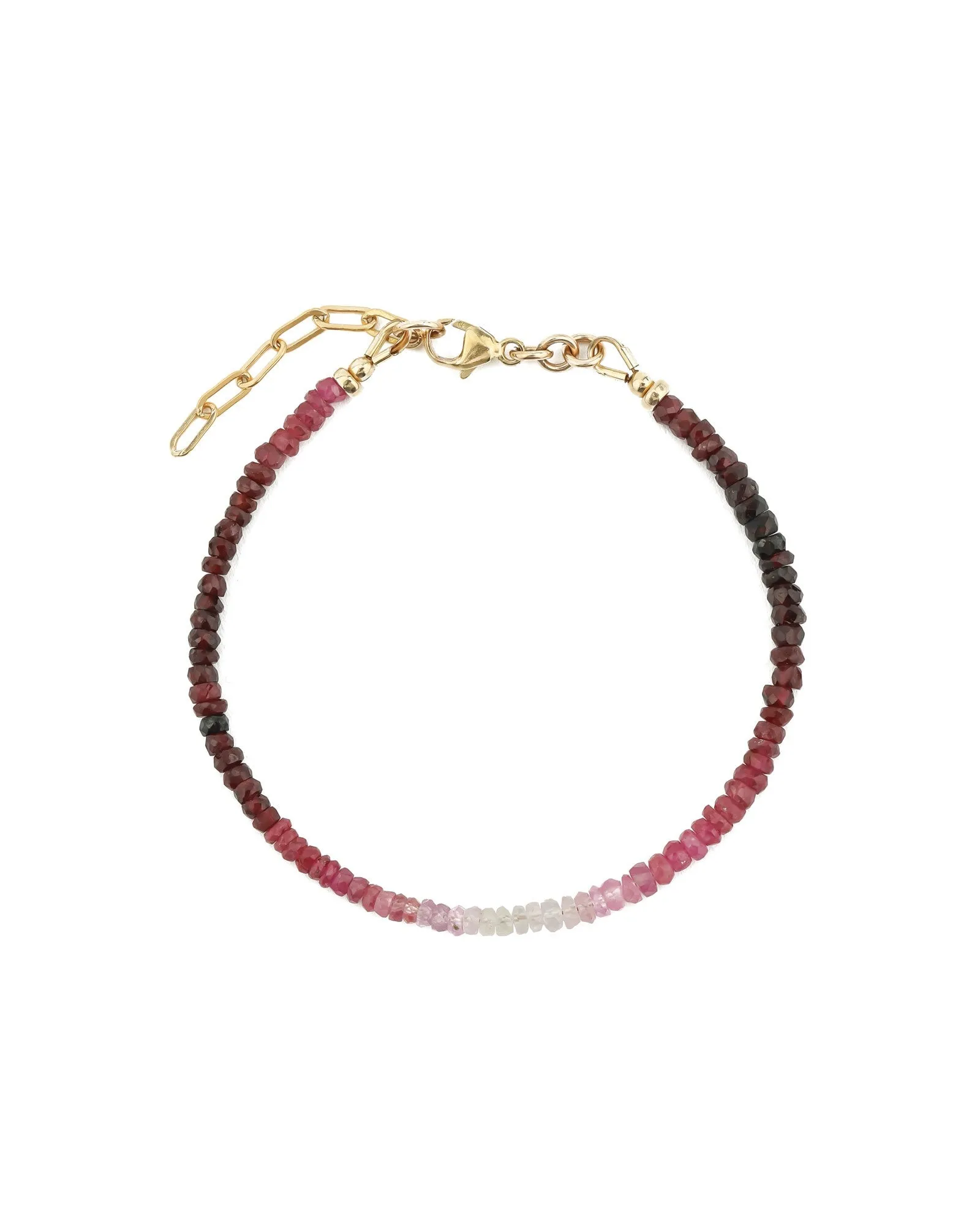 Light Ruby Stone Bracelet | 3mm sold by Blue Ruby