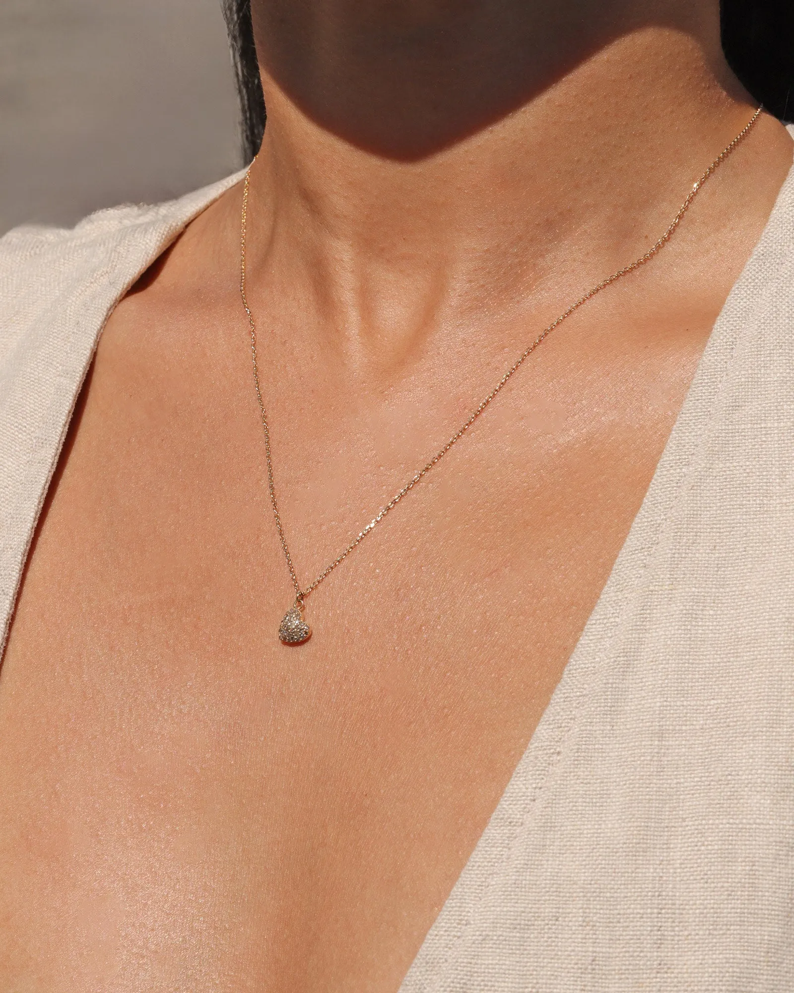 Pavé Heart Cable Necklace sold by Blue Ruby product image thumbnail 2