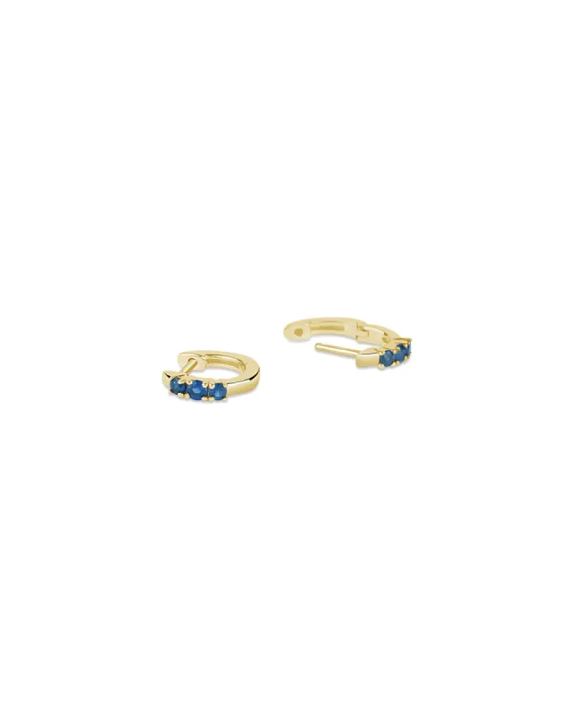Three Stone Huggies | 11mm sold by Blue Ruby