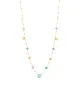 Mixed Teardrop Stone Satellite Necklace sold by Blue Ruby